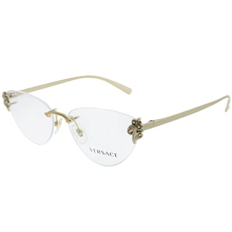 versace rimless eyeglass frames|versace eyeglass frames women.